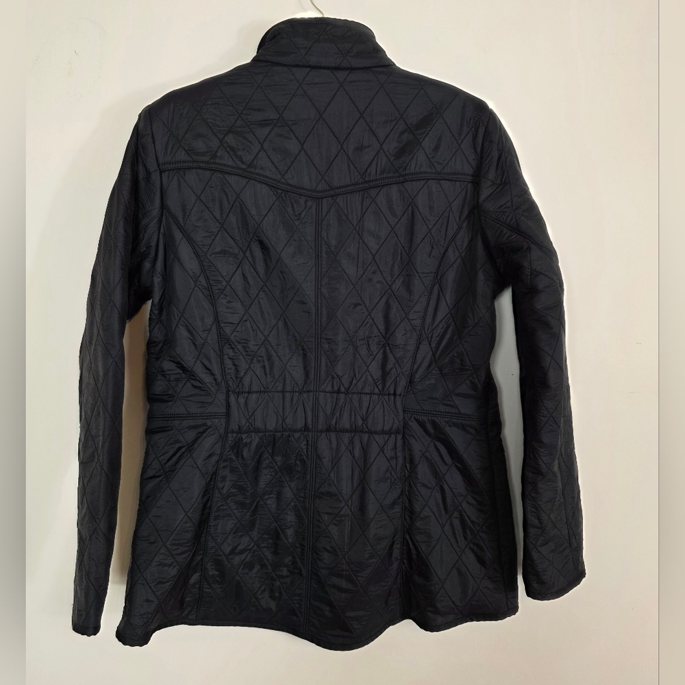 Barbour Cavalry Polarquilt Quilted Jacket in Black Size 12 US Womens - Picture 3 of 5